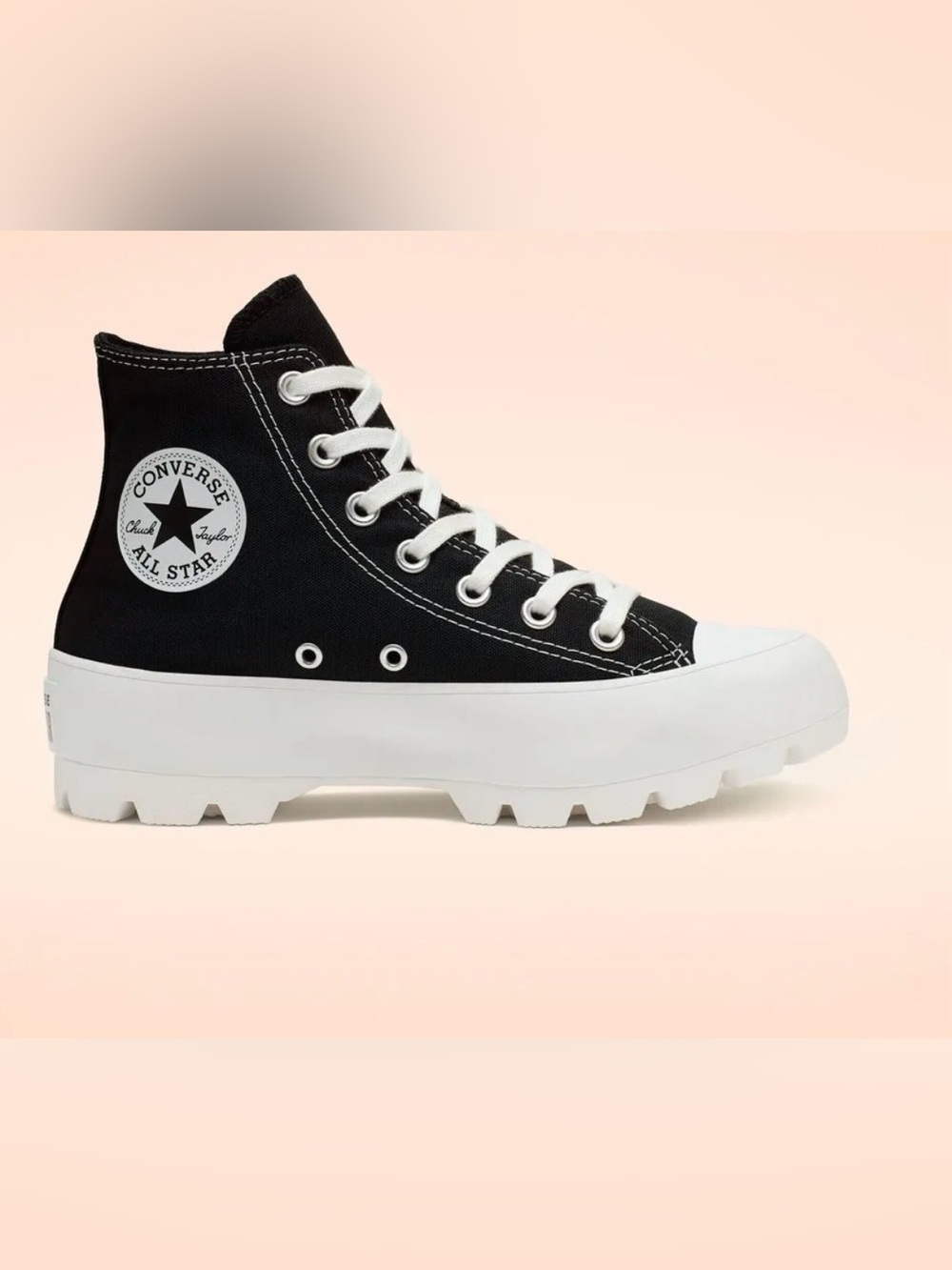 Converse Black & White Platform High-Top Sneaker